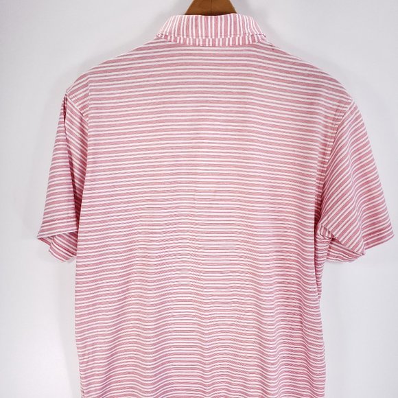 Peter Millar Polo Shirt Men's Medium Multicolor Stripes Linville Golf Club Logo - Picture 7 of 9